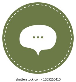 chat icon vector illustration dialog text on green background. Eps10
