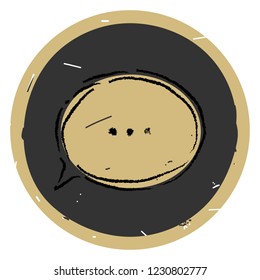 chat icon vector illustration dialog text on gray background. Eps10