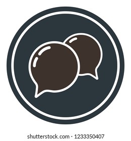 chat icon vector illustration dialog text on bleu background