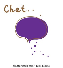 chat icon vector illustration dialog text on white background