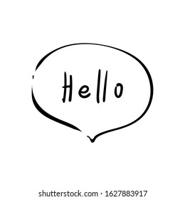 Chat icon vector illustration dialog text on white background