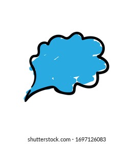 Chat-Symbol-Vektorillustration-Dialog-Text auf weißem Hintergrund