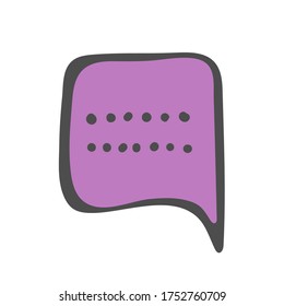 Chat icon. Vector illustration Dialog text