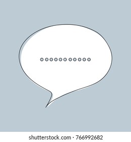 Chat icon. Vector illustration Dialog text on blue background