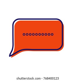Chat icon. Vector illustration. Dialog text on white background
