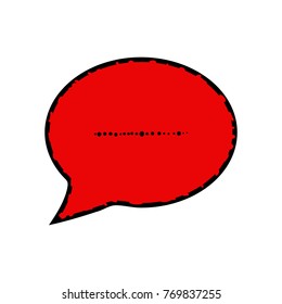 Chat icon. Vector illustration. Dialog text on white background