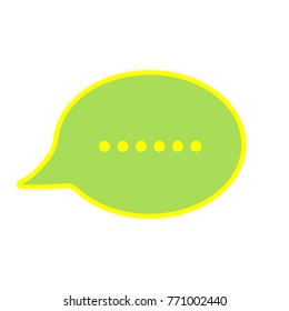 Chat icon. Vector illustration. Dialog text on white background