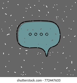 Chat icon. Vector illustration. Dialog text on gray background