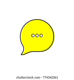 Chat icon. Vector illustration Dialog text