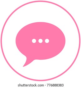 Chat icon. Vector illustration Dialog text on white background