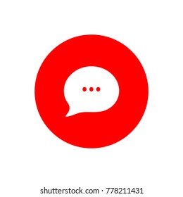 Chat icon. Vector illustration Dialog text