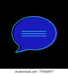 Chat icon. Vector illustration Dialog text