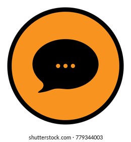 Chat icon. Vector illustration Dialog text