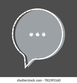 Chat icon. Vector illustration Dialog text on