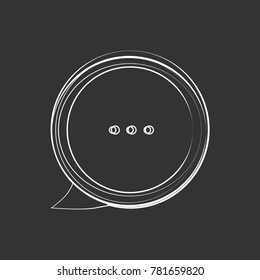 Chat icon. Vector illustration Dialog text on gray background