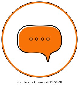 Chat icon. Vector illustration Dialog text on white background