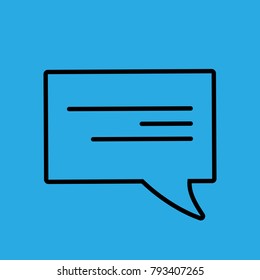 chat icon vector illustration dialog text on blue backgrond