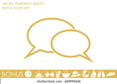 Chat icon vector illustration EPS 10.