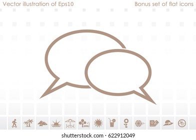 Chat icon vector illustration EPS 10.