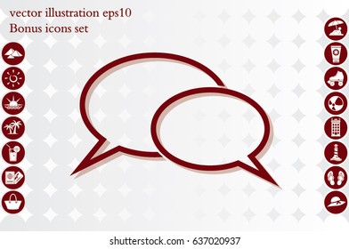 Chat icon vector illustration EPS 10.
