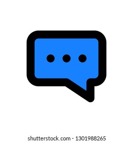 Chat Icon Vector Illustration in Filled Style for Any Purpose