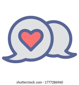 chat icon vector illustration filled outline style. mother's day icon set.