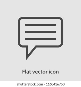 chat icon vector illustration. Flat design style