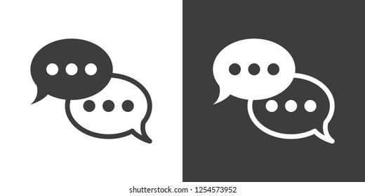 chat icon vector illustration. Flat design style