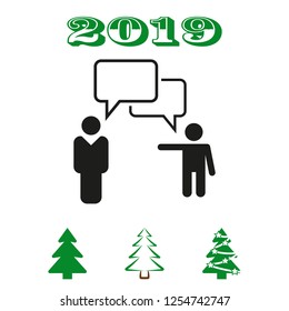 chat icon vector illustration. Flat design style