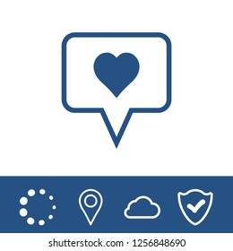 chat icon vector illustration. Flat design style