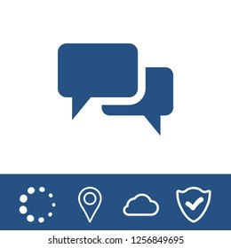 chat icon vector illustration. Flat design style