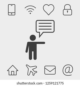 chat icon vector illustration. Flat design style