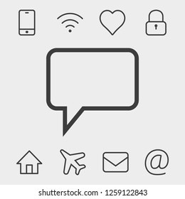 chat icon vector illustration. Flat design style