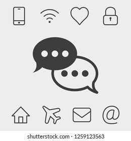 chat icon vector illustration. Flat design style