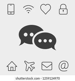 chat icon vector illustration. Flat design style