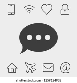 chat icon vector illustration. Flat design style