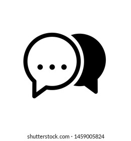 Chat icon, vector illustration. Flat design style. vector chat icon illustration isolated on white, chat icon Eps10. chat icons graphic design vector symbols.