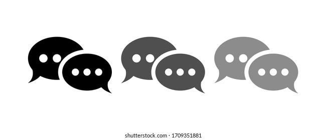 chat icon vector illustration. Flat design style.