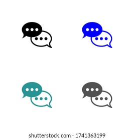 chat icon vector illustration. Flat design style.
