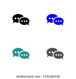 chat icon vector illustration. Flat design style.