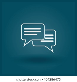 Chat icon, vector illustration. Flat design