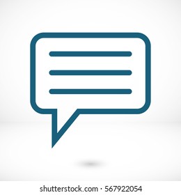 chat icon vector illustration. Flat design style