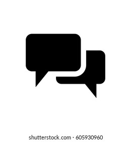chat icon vector illustration. Flat design style