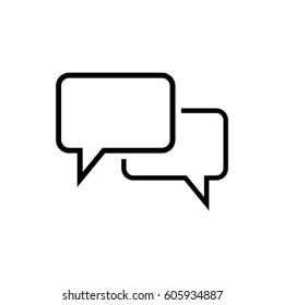 chat icon vector illustration. Flat design style
