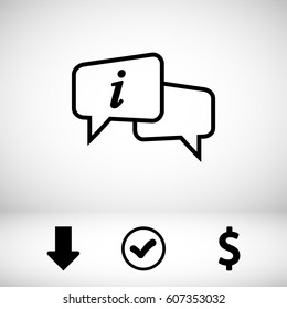 chat icon vector illustration. Flat design style