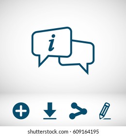 chat icon vector illustration. Flat design style