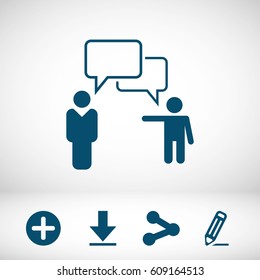 chat icon vector illustration. Flat design style
