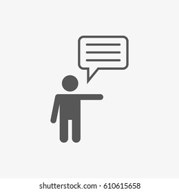chat icon vector illustration. Flat design style