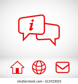 chat icon vector illustration. Flat design style