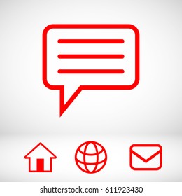 chat icon vector illustration. Flat design style